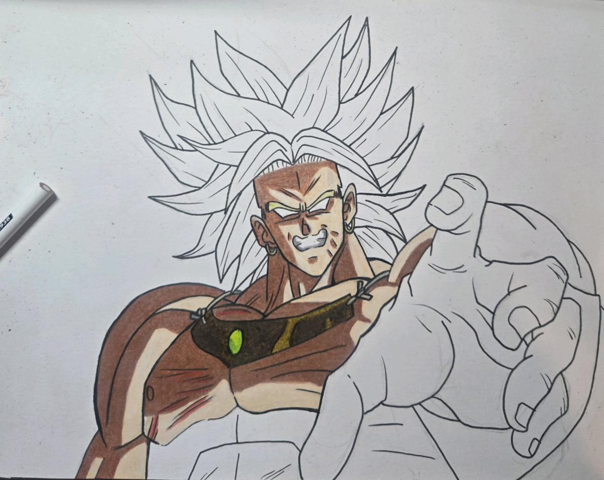 Dragon Ball Z Broly Pencil Hand Drawn