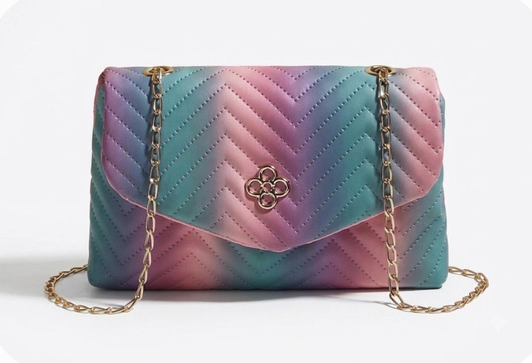 Multi color crossbody bag and Tumbler Set