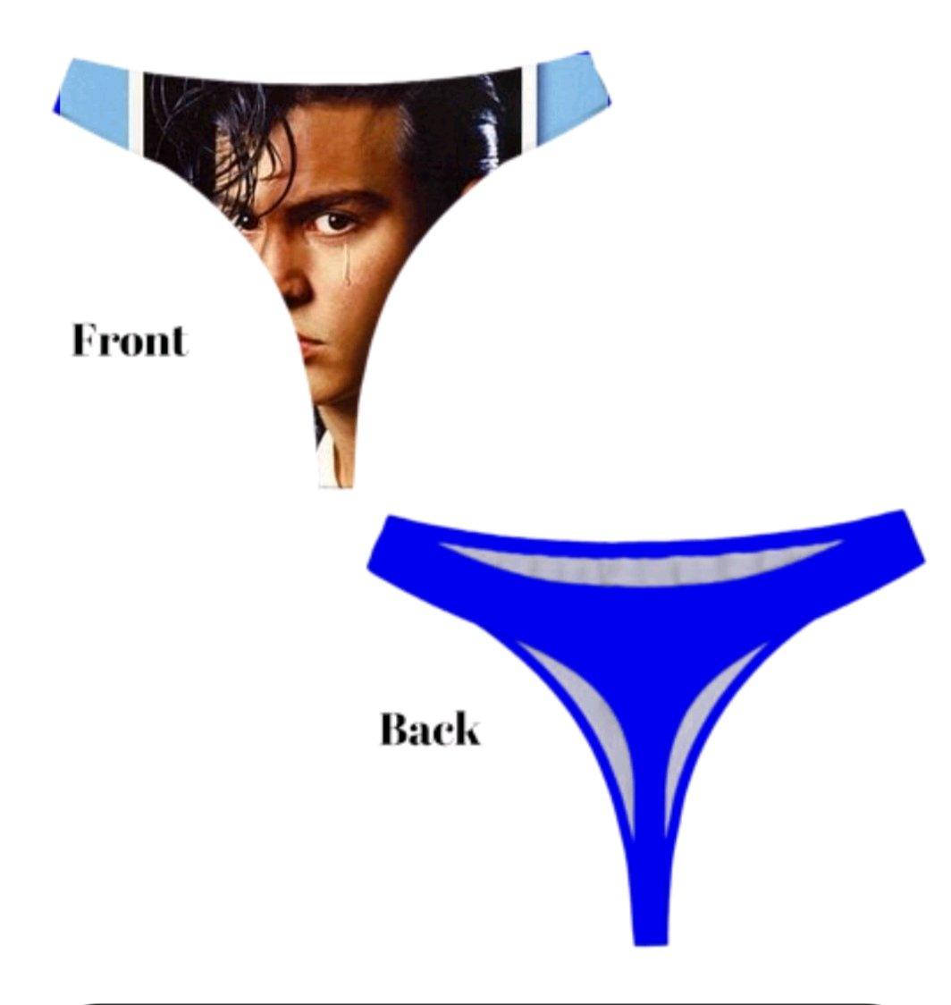 johnny depp lingerie and backpack