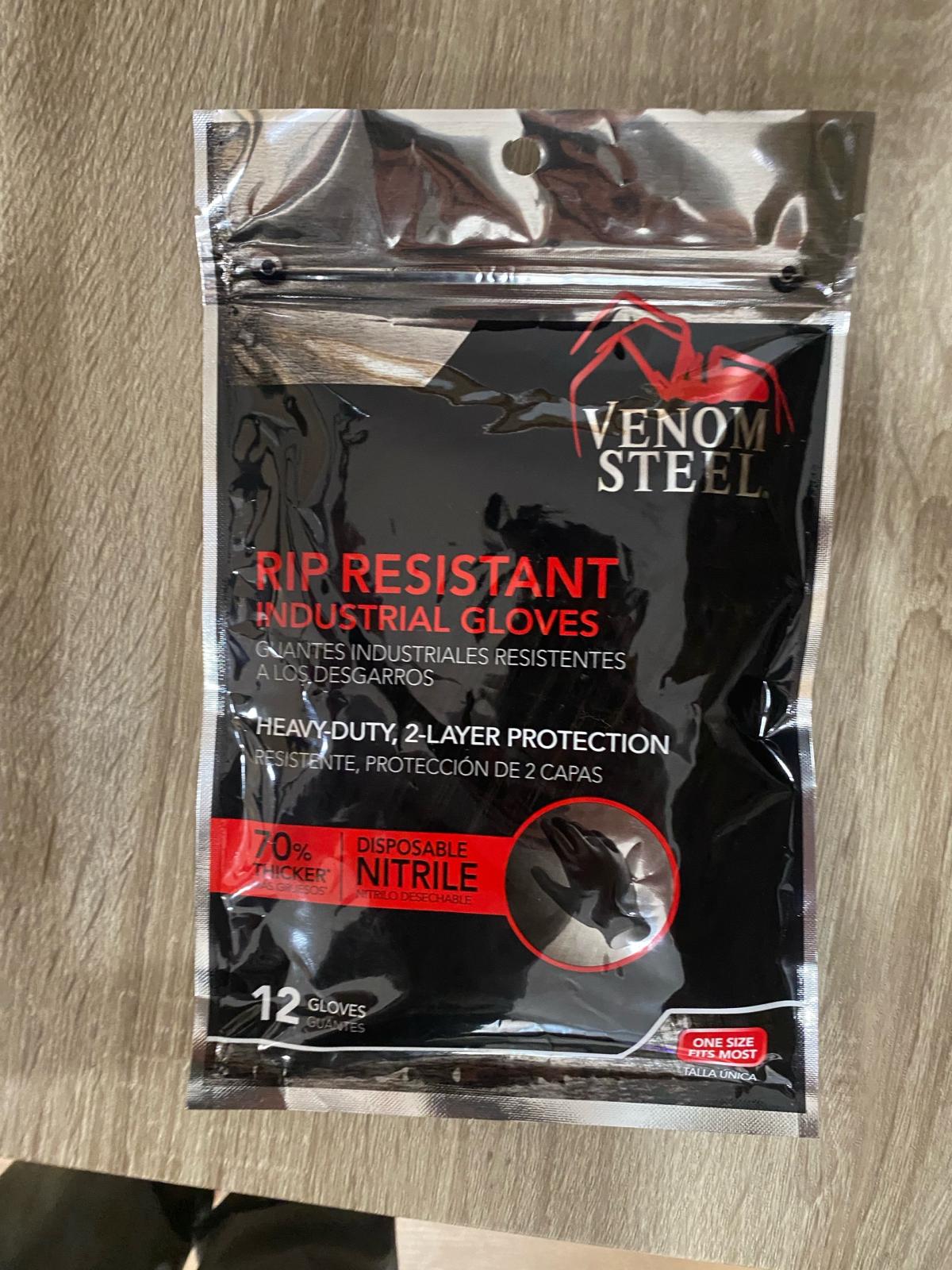 Venom Steel Rip Resistant Industrial Nitrile Gloves