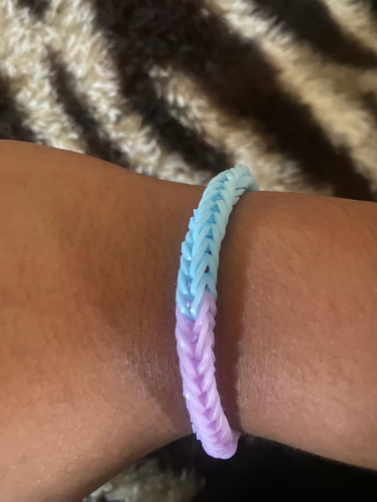 blue and purple bracelet