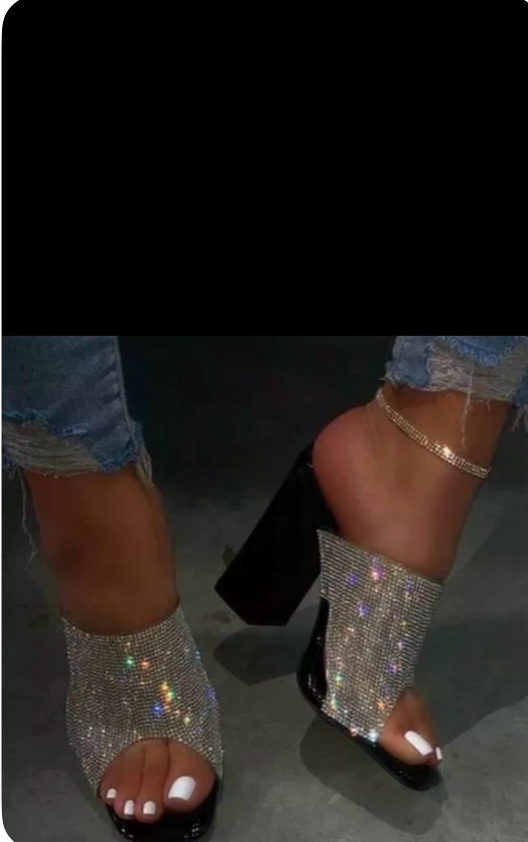 womens size 8 sparkly heels never used size 8
