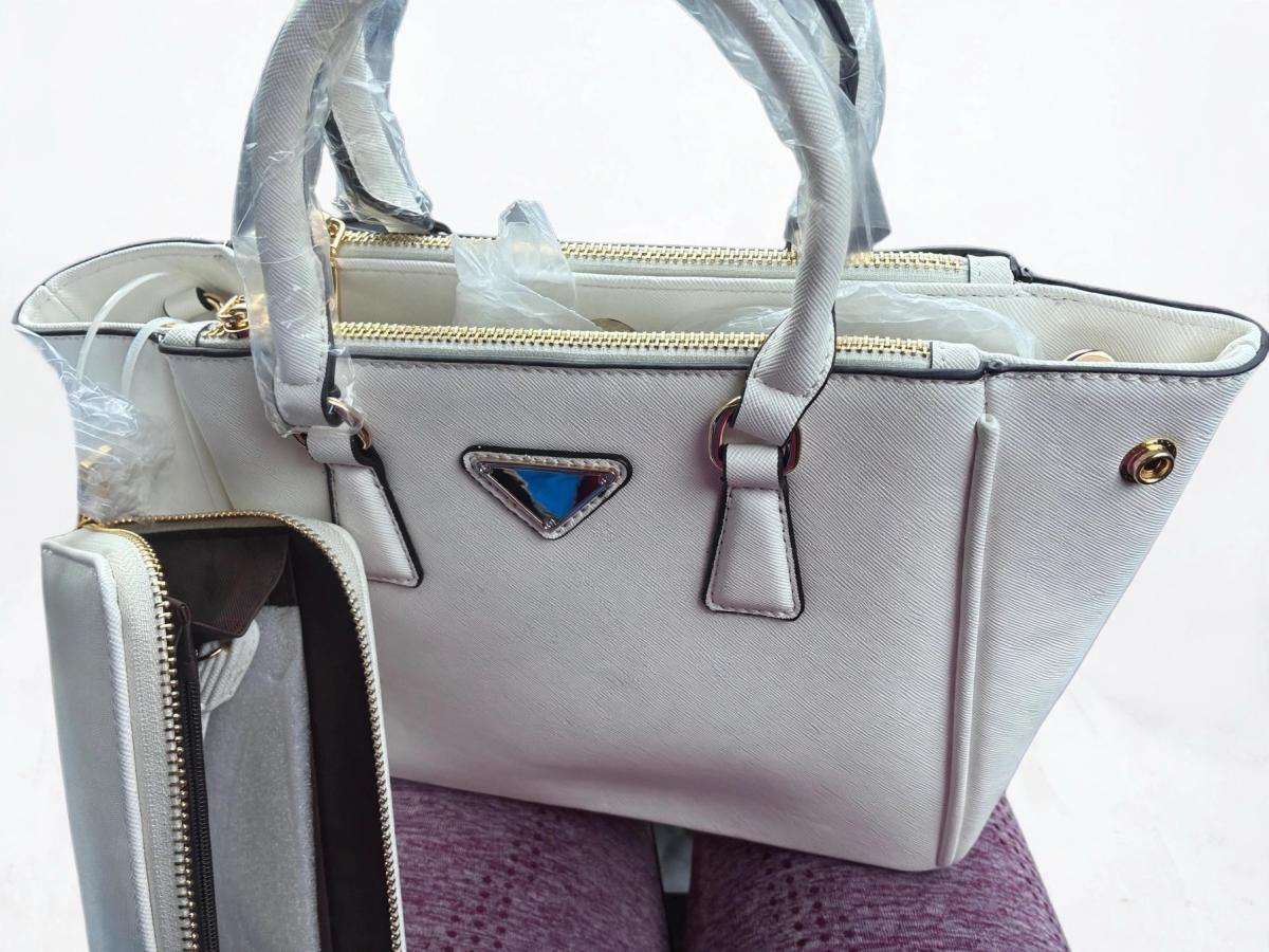 Saffiano designer purse with wallet