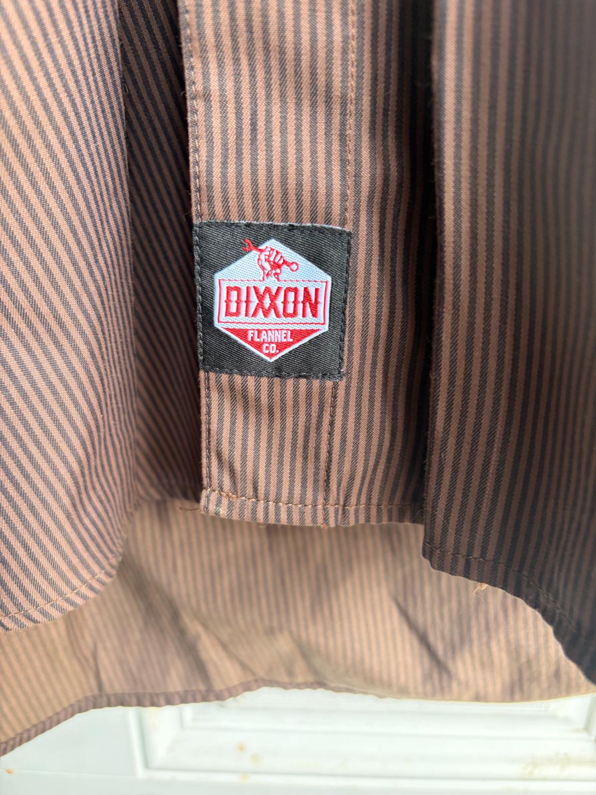 Dixon men Bolton up cooler t shirt brown striped
