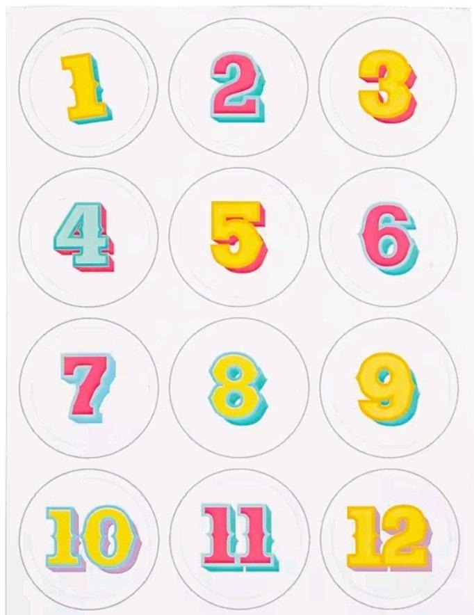 Countdown Egg Stickers  12 Pc