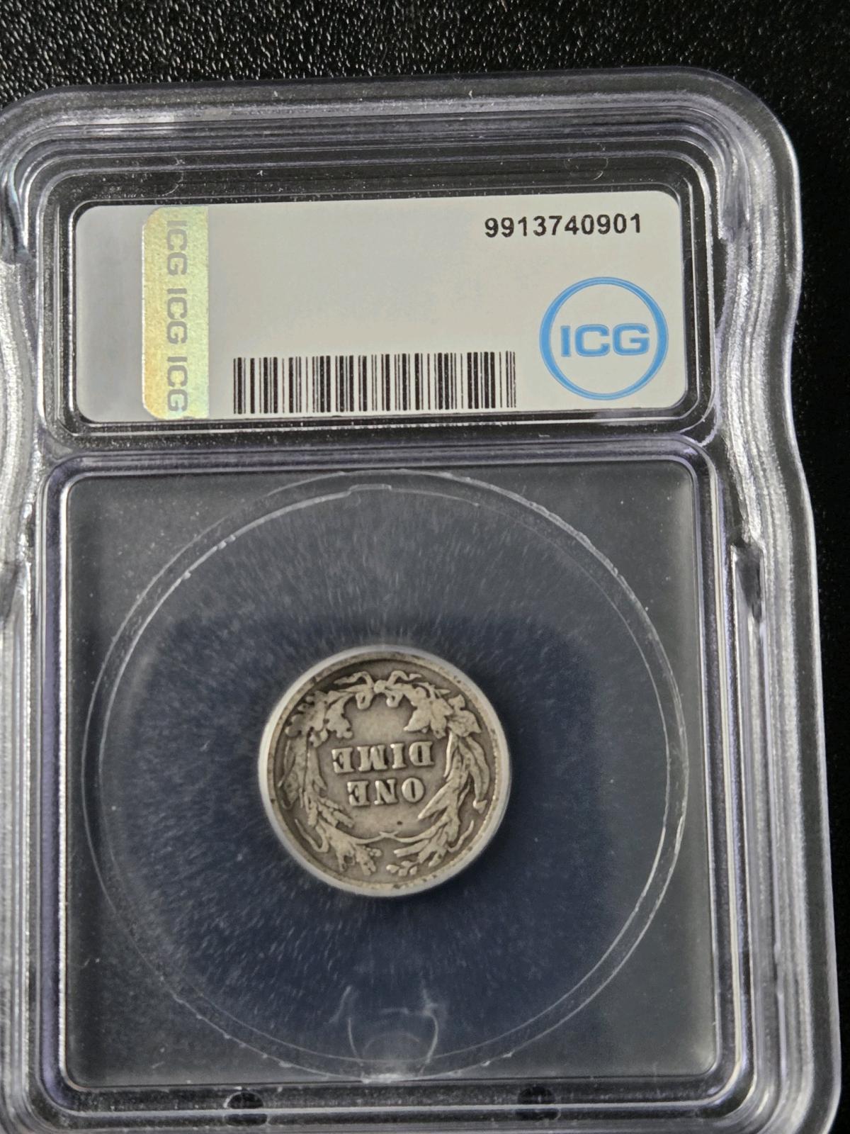 1903 Barber Dime ICG Authentic coin