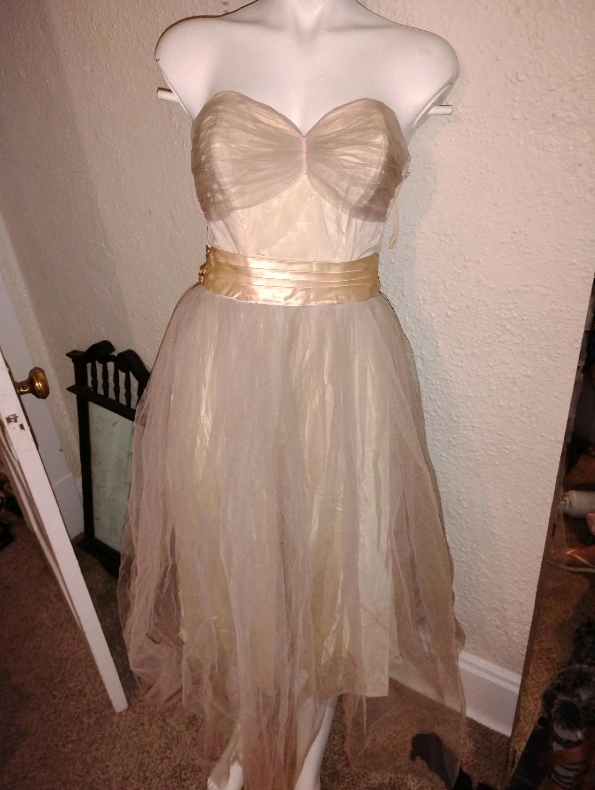 1950s Fred Perlberg Dance Originals Champagne Tulle dress