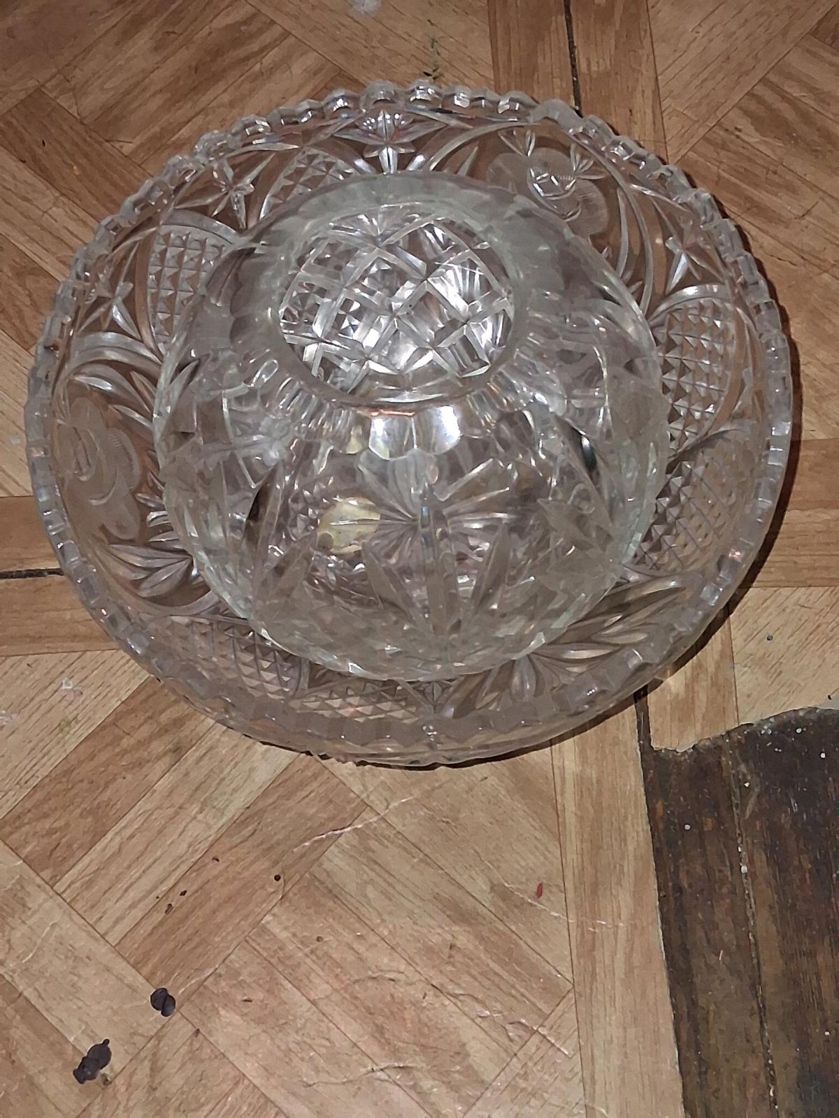 Blown Fish and Crystal bowls