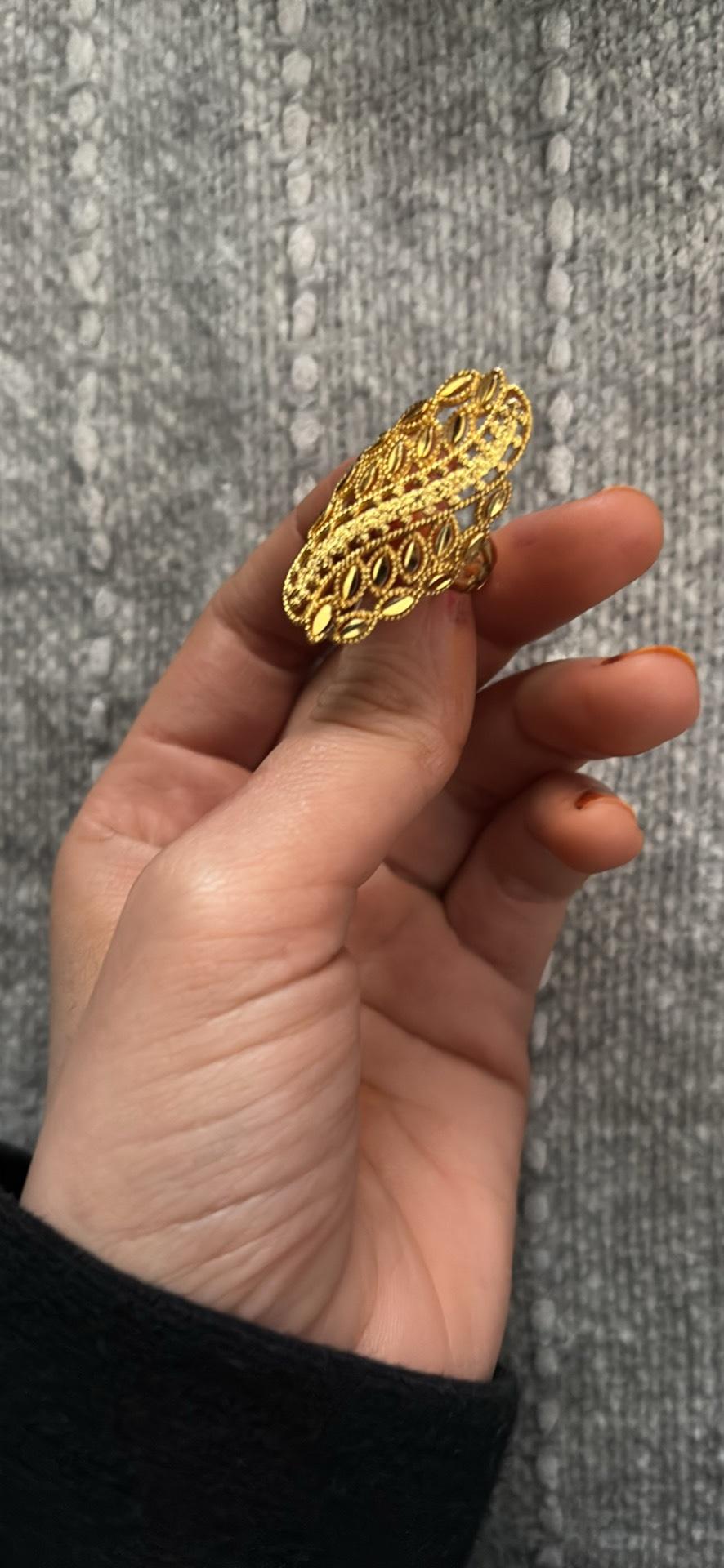 Gold plated Arab ring