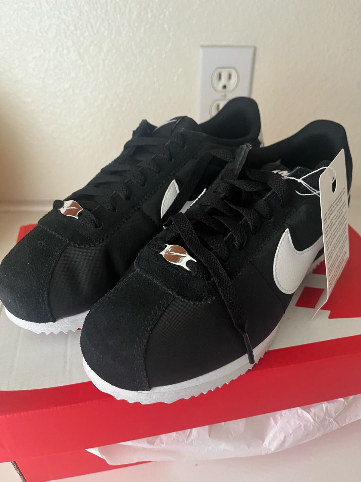 Black and White Nike Cortez