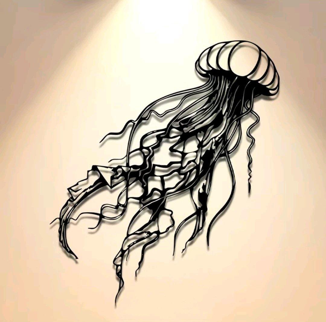 Metal Jellyfish Wall Decor