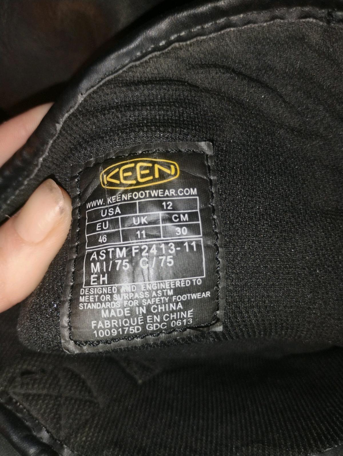 KEEN Mens Waterproof Safety Toe Work Boots Size 12
