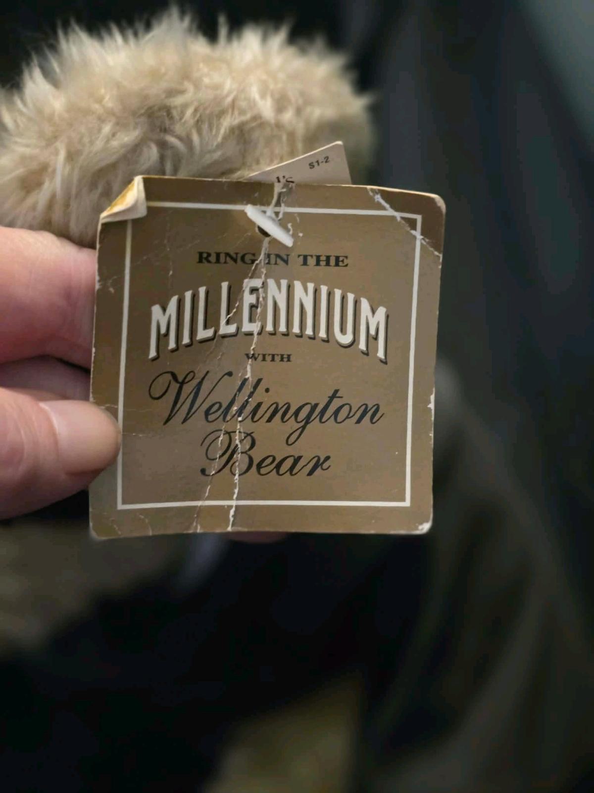 Vintage 1999 Wellington Ring in the Millennium teddy bear