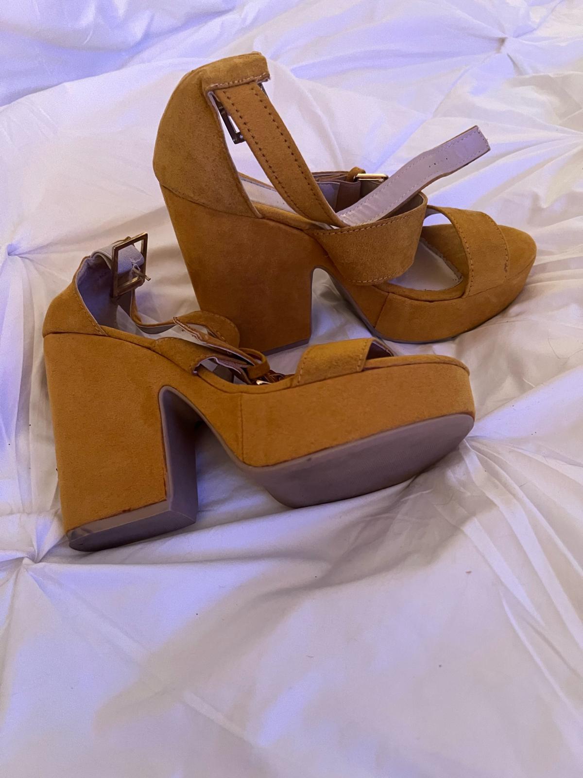 mustard yellow sandals size like new