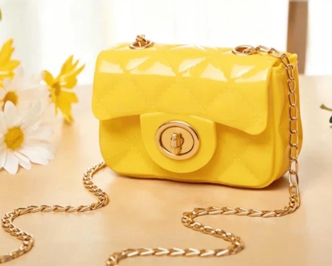 Mini yellow crossbody bag and Tumbler Set