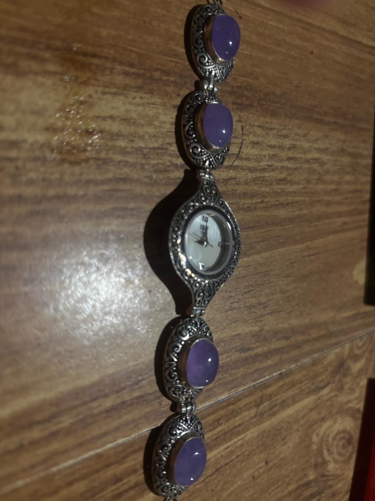 1962 Burmese Lavender Swiss Movement Sterling Silver