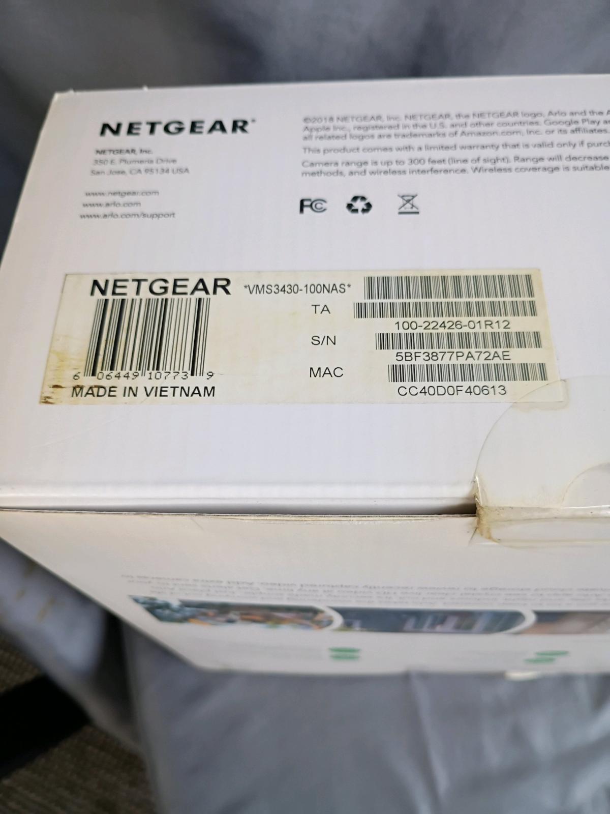 Netgear Arlo 4 WireFree HD Security Camera System VMS3430
