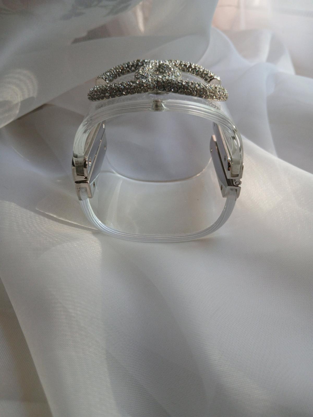 Chanel clear CC crystal cuff Acrylic