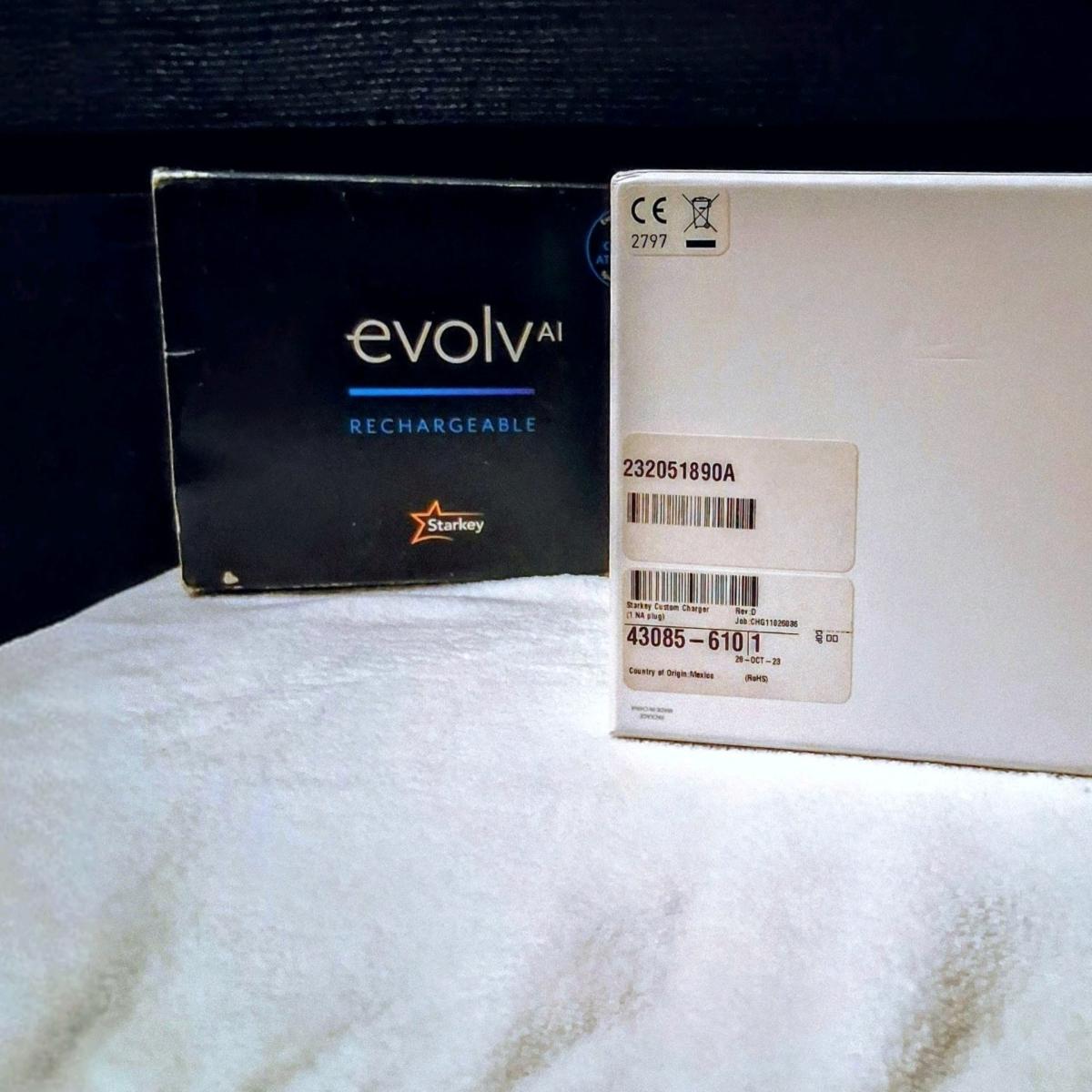 Hearing Aids Brand New BOTH EVOLV rechargeable EVERYTHING IN