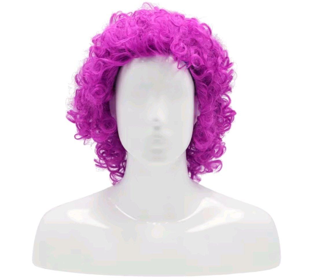 Adult KK Short Curly Clown Wig  Cyclamen NE6