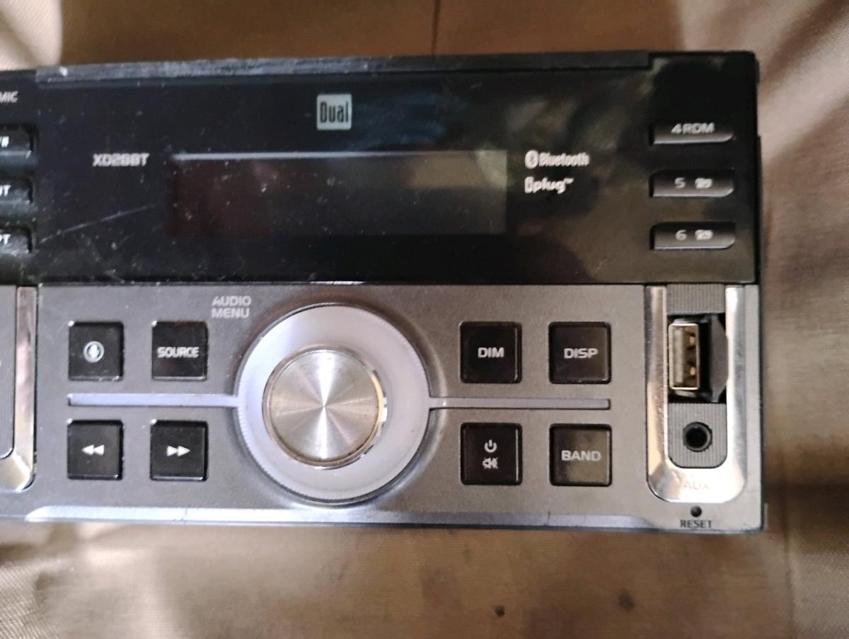 A  Car Radio with Bluetooth and charging spots