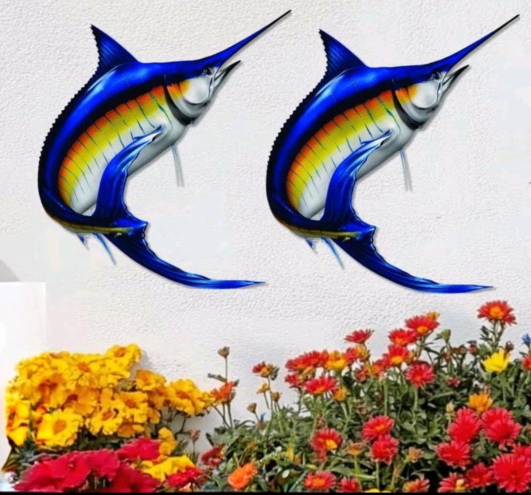 Pair of acrylic Marlins