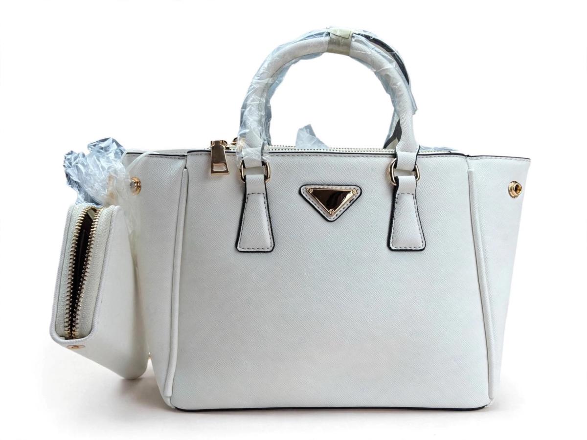 Saffiano designer purse with wallet