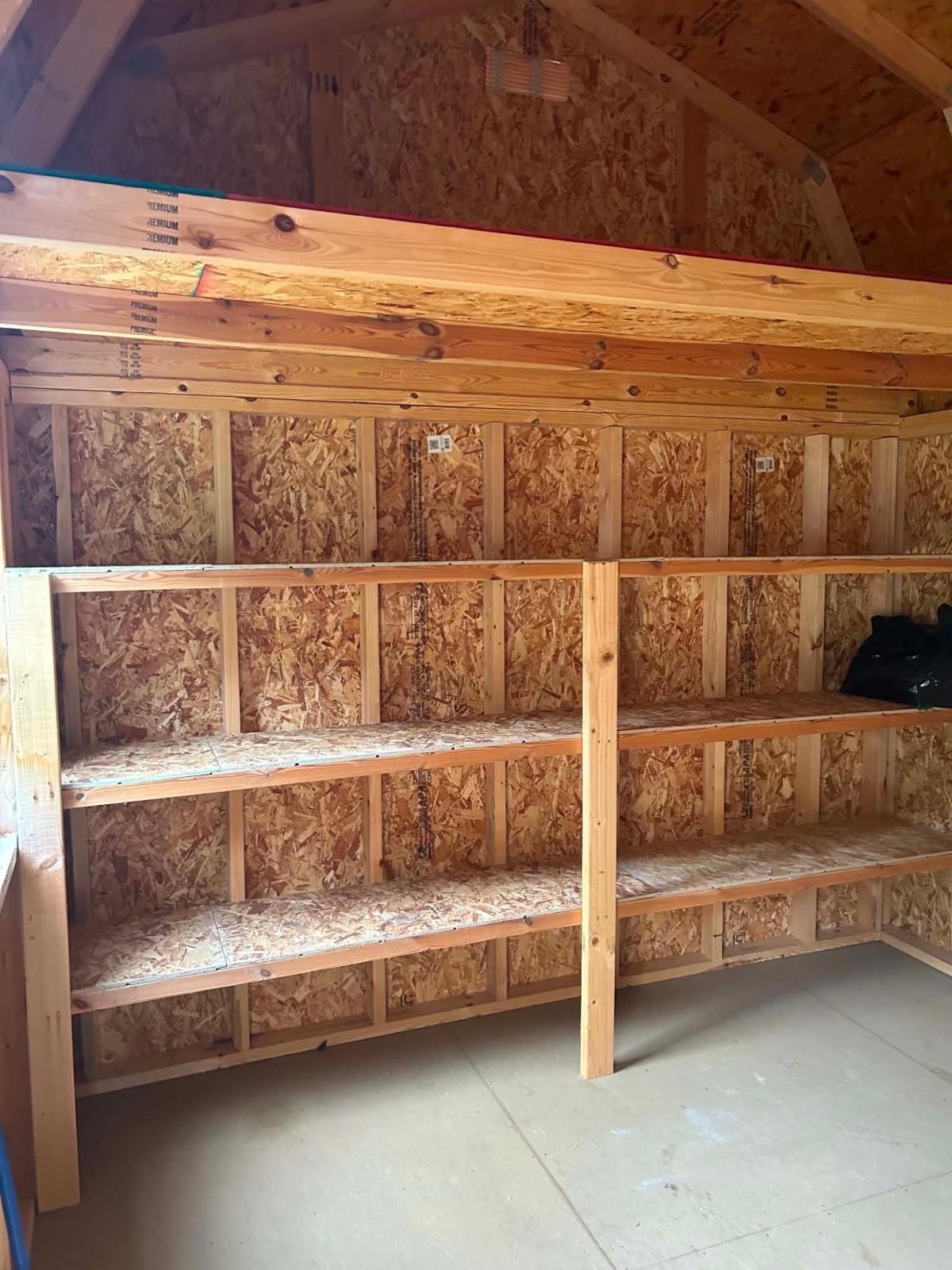 wooded storage shed