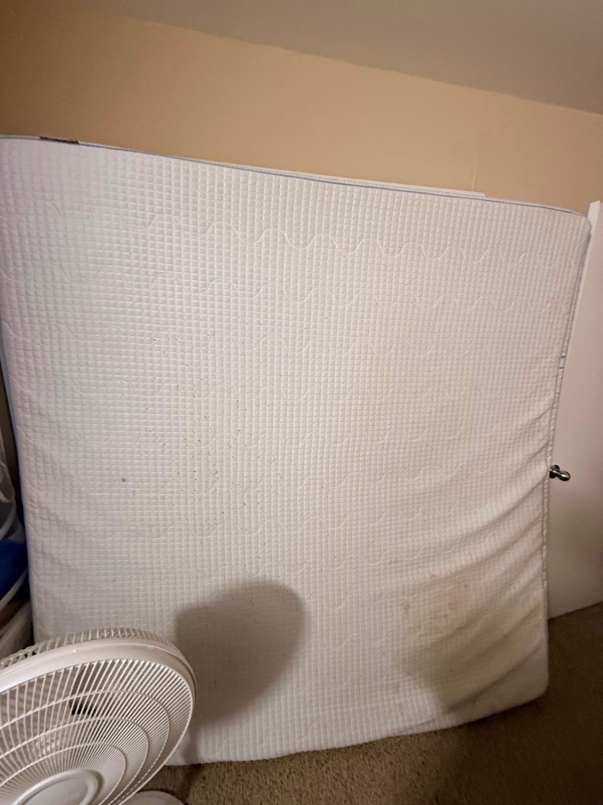 KING IKEA MATTRESS W BLACK BEDFRAME