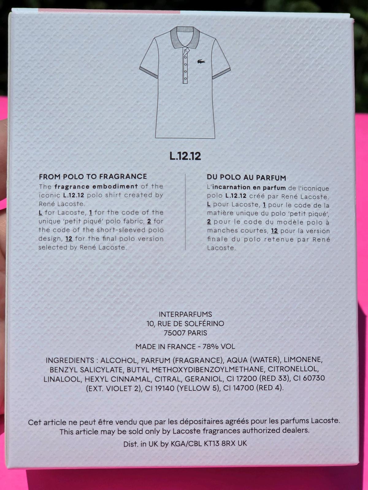 Perfume Lacoste L1212 Rose 100ml