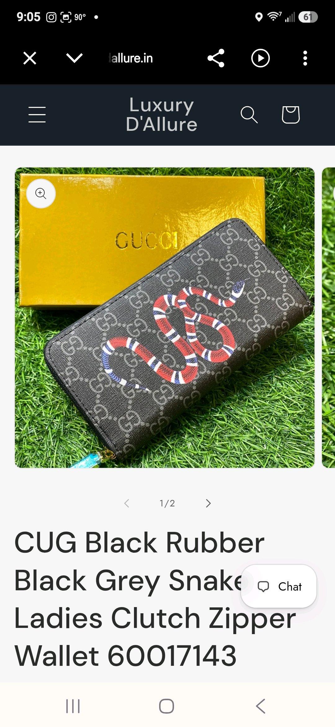 Gucci Snake GG Supreme Wallet