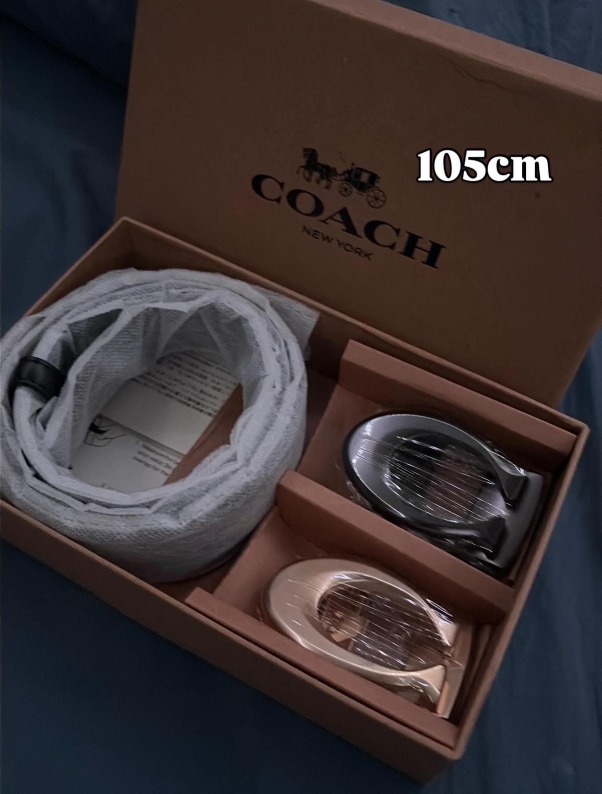 black coach belt 105 cm