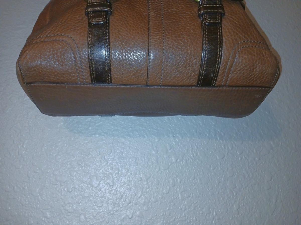 Vintage Brown Coach Chelsea Turnlock Pebble Leather Satchel