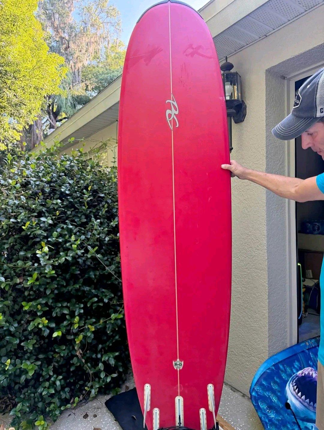 RD Surfboard 76  5 Fin Setup  Leash