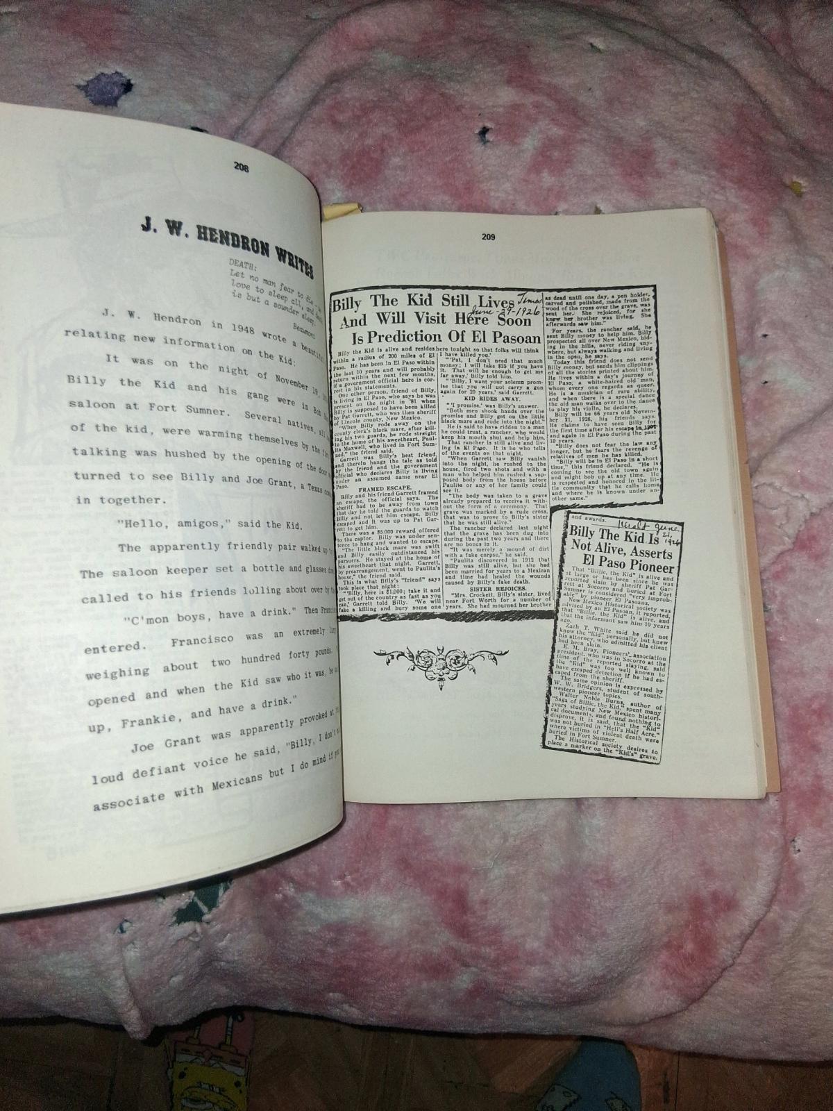 Billy The Kid Book Plus A Cosmology Book