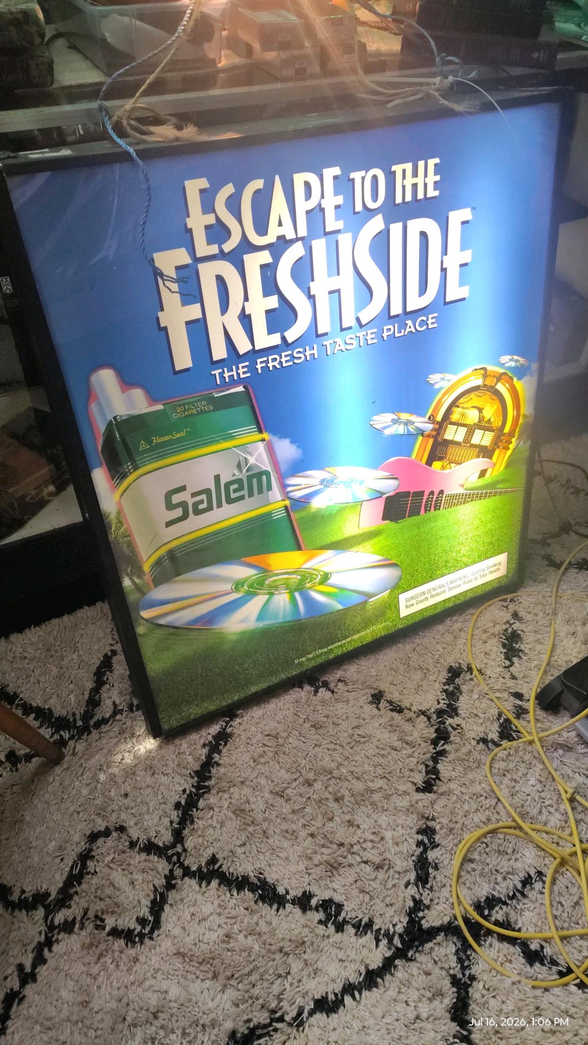 Dual sided vintage light up sign