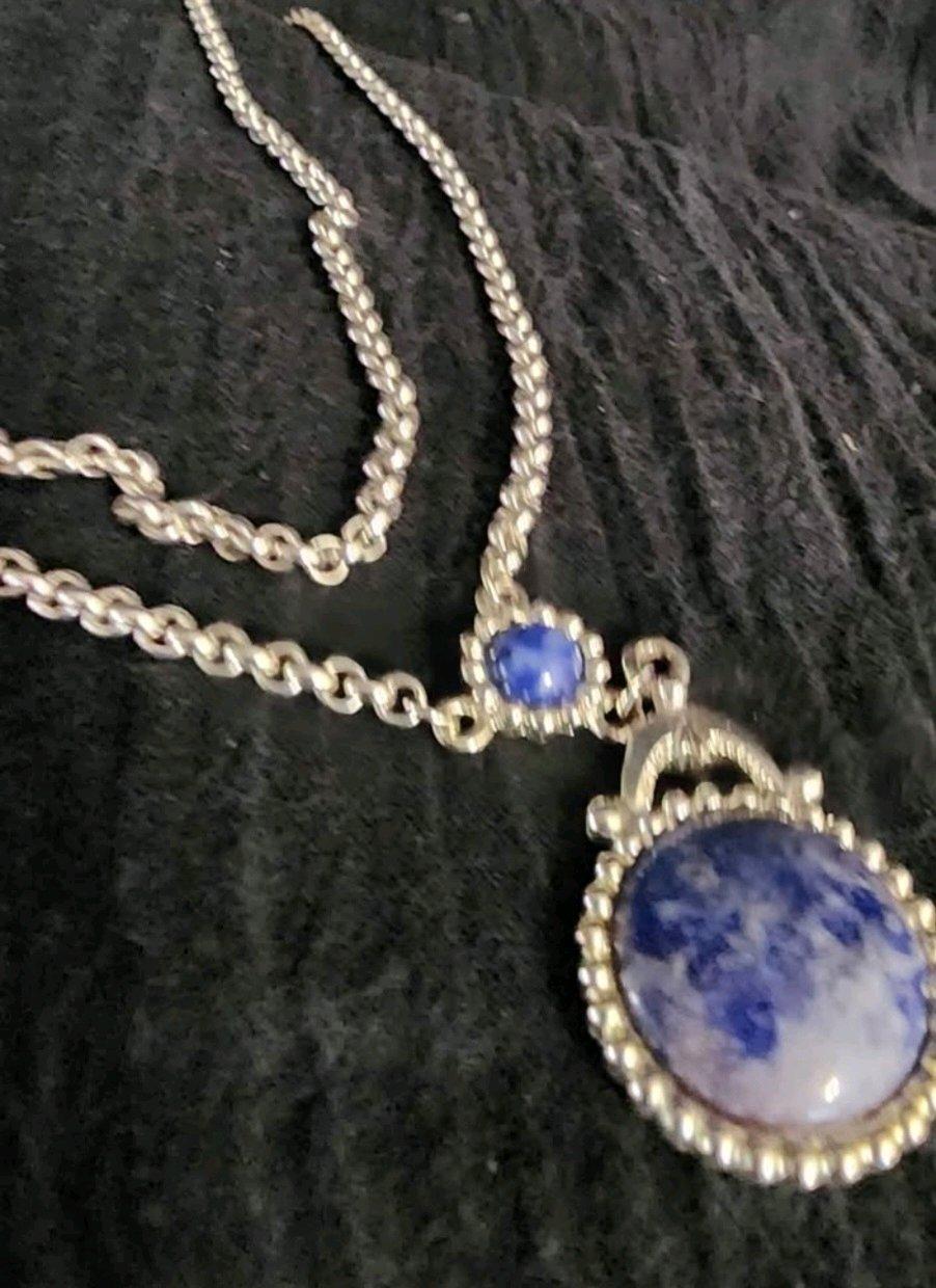 Faux lapis lazuli necklace by 1928