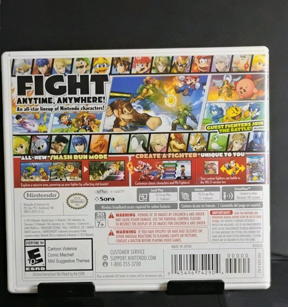 Nintendo Super Smash Bros 3DS complete with manual