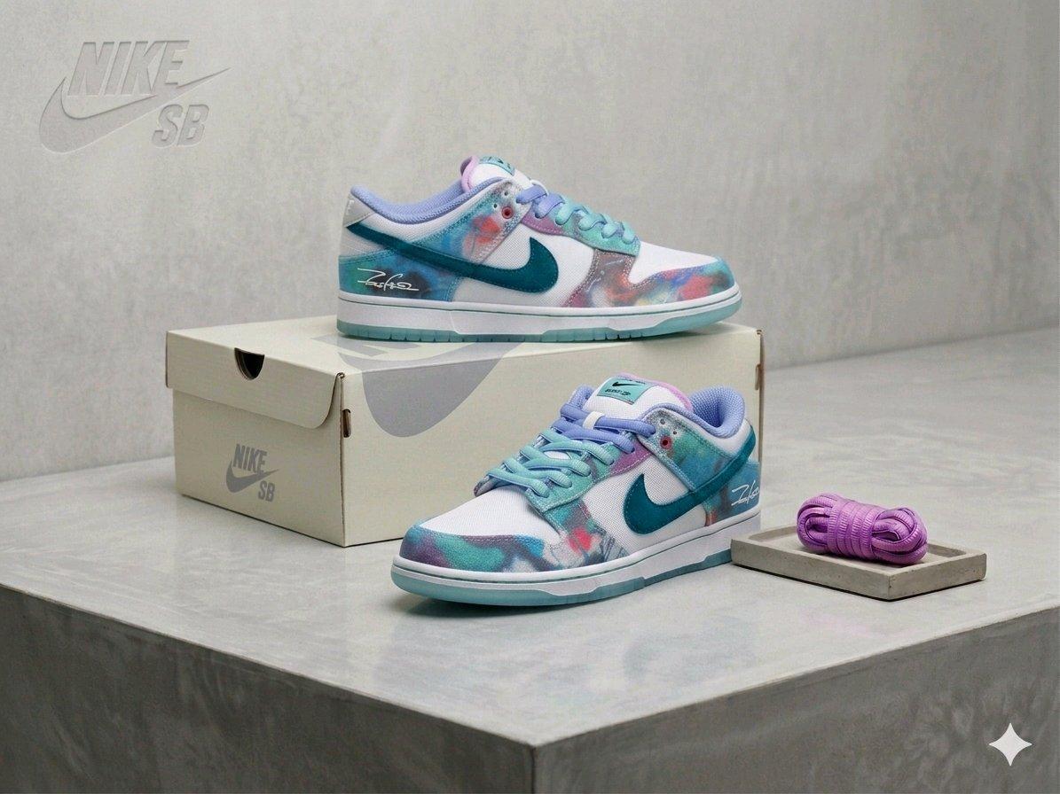 Nike SB Dunk Low LowTop LaceUp Sneakers Multicolor