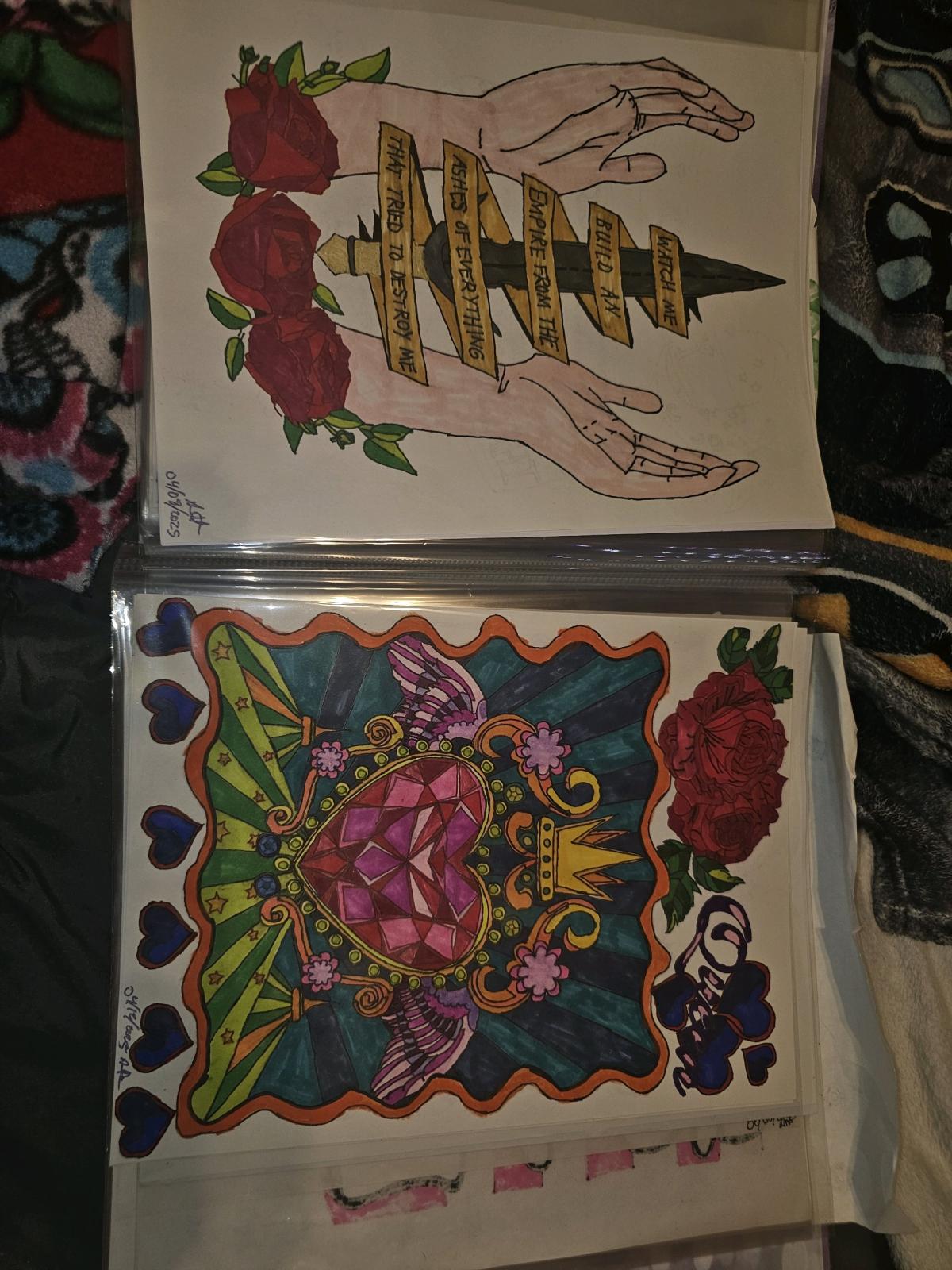 Custom Vibrant Pop Hand Painted Drawings