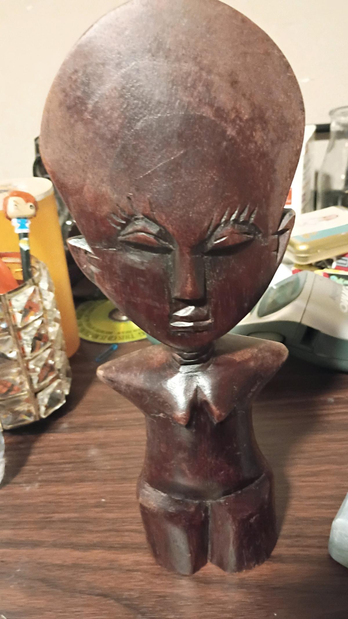 African wooden fertility doll