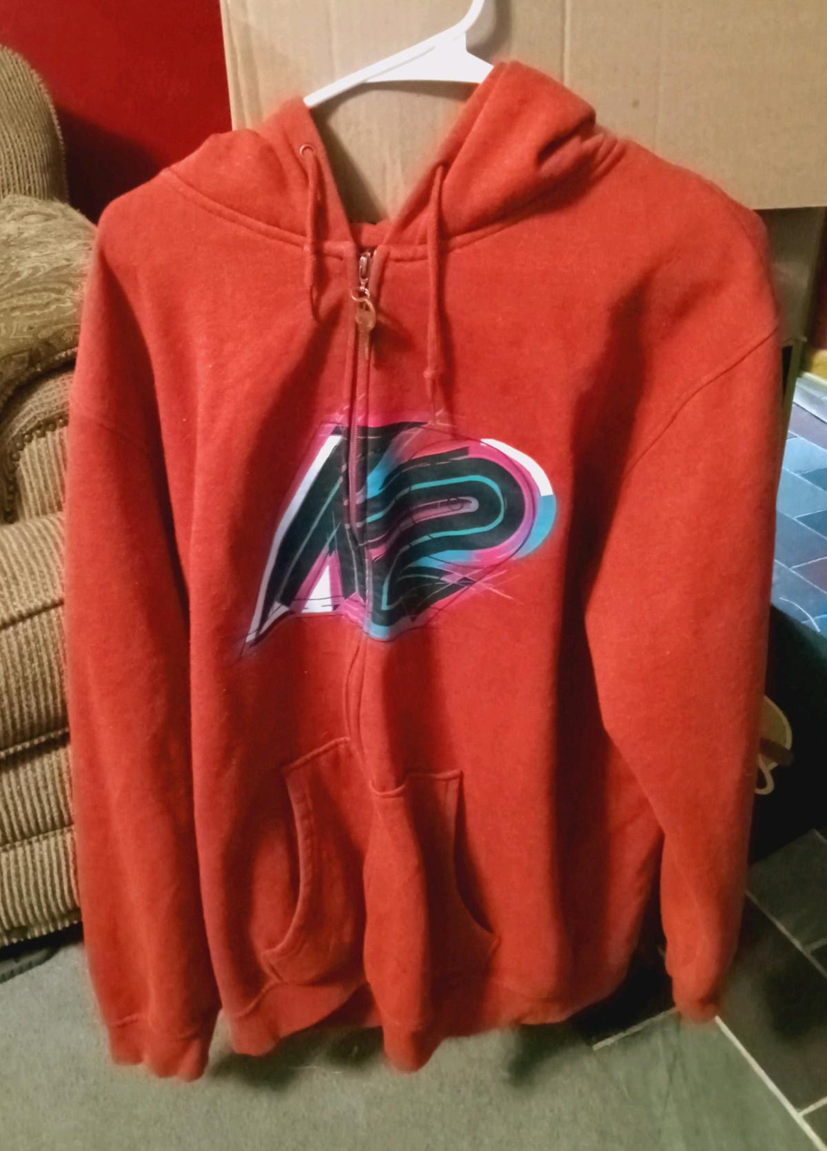 unisex Burnt Orange K2 full zip hoodie