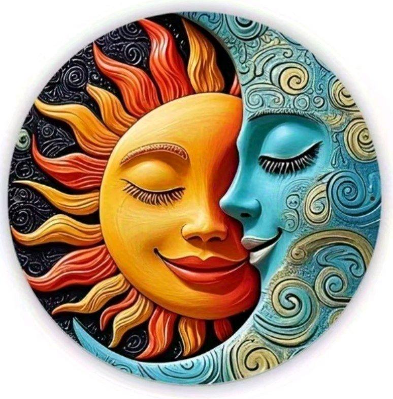 Sun and Blue Moon Wall Decor