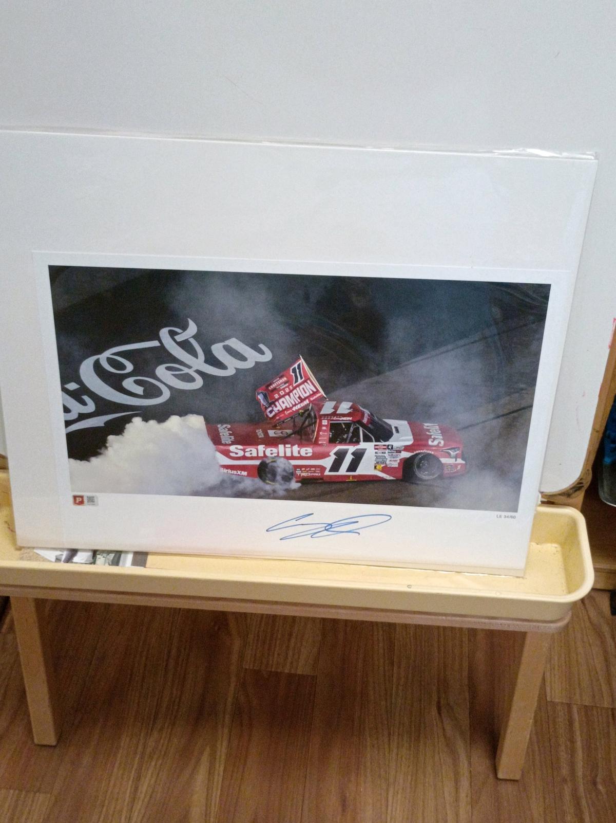 Signed Nascar Craftsman TruckNumber 11 Certified Authencity