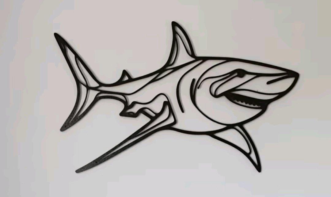Metal Shark Wall Decor