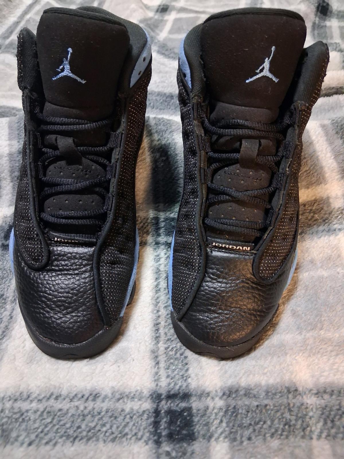 Size 5Y Nike Air Jordan 13 Retro Black and University Blue