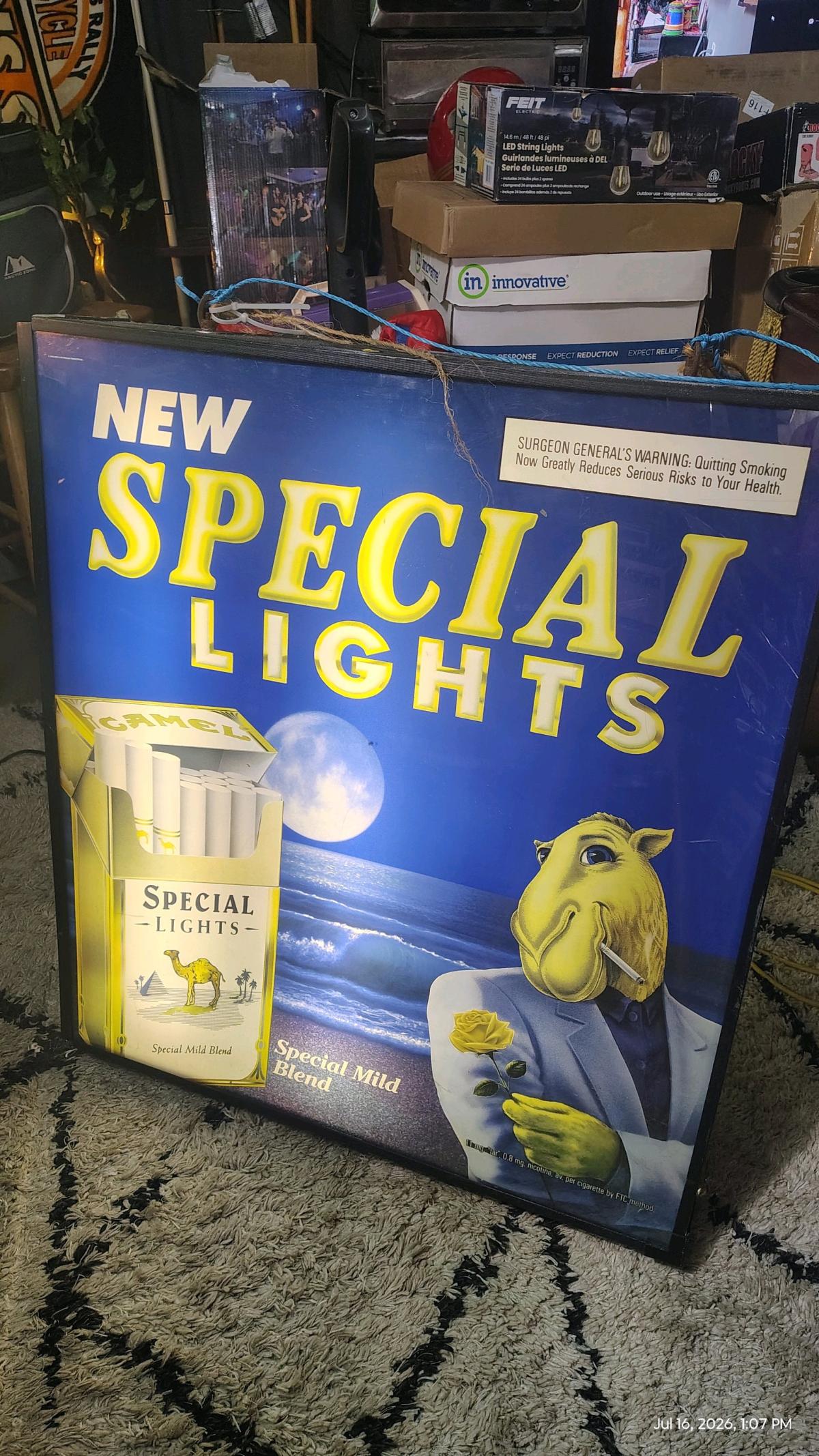 Dual sided vintage light up sign