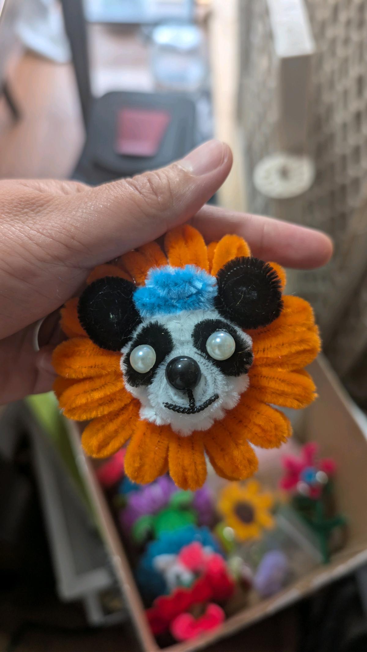 handmade flower animals keychains