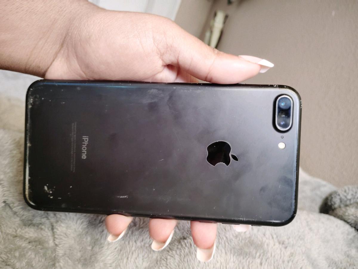 iPhone 7 plus with a cracked screen
