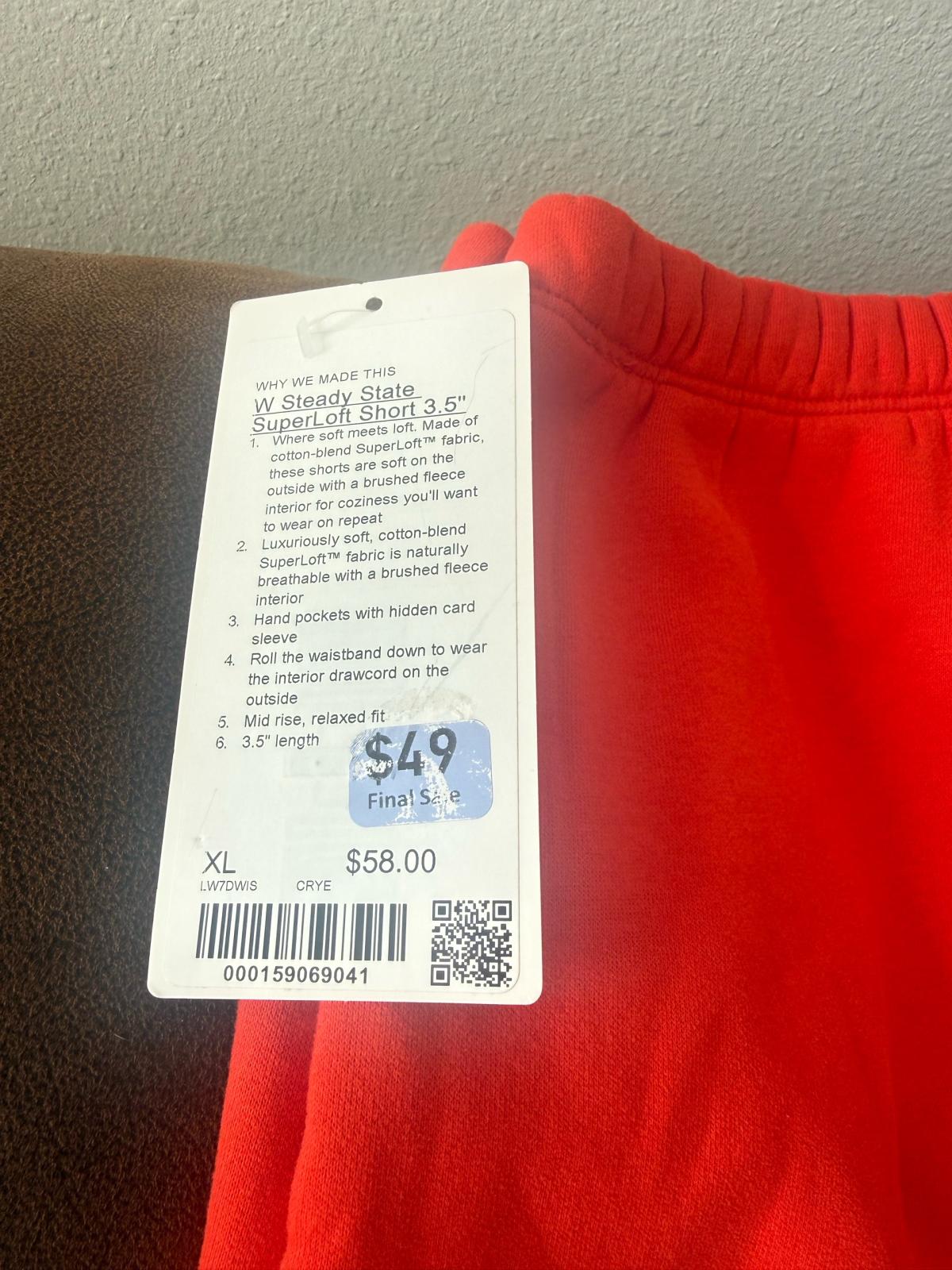 cherry ember lululemon shorts